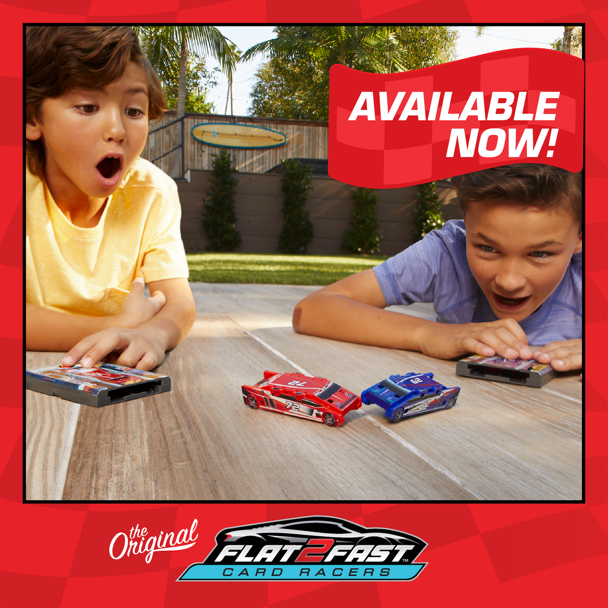 flat fast car toy