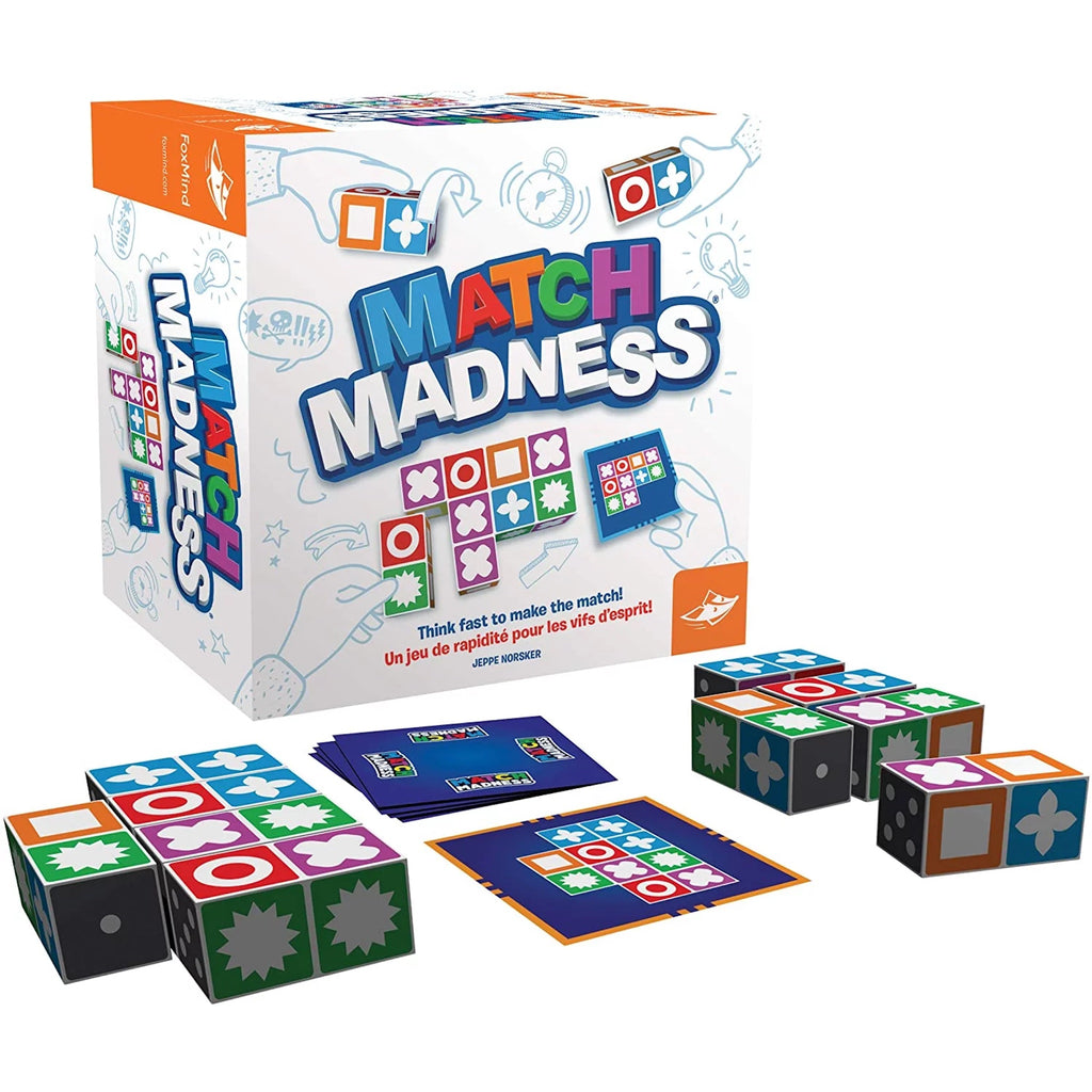 Match Madness Box with contents displayed in front of it