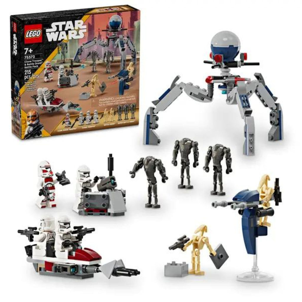 Contents of Lego Star Wars Clone Trooper & Battle Droid Battle Pack Set