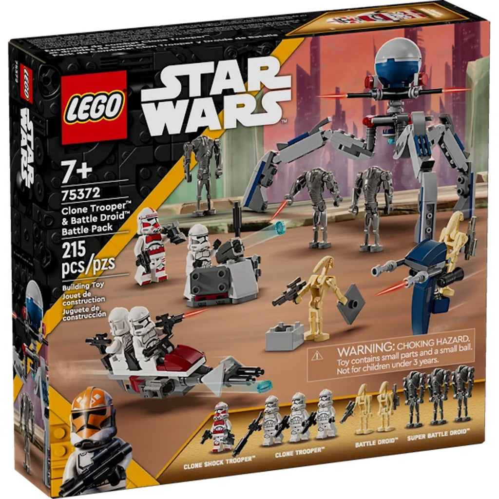 Front of Lego Star Wars Clone Trooper & Battle Droid Battle Pack Set 