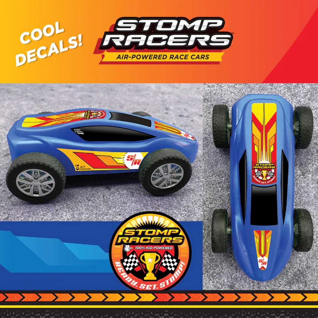 Decals on Dueling Stomp Racer Car