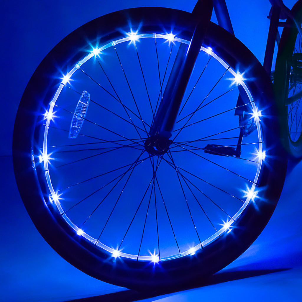 Blue Wheel Brightz LED on Bike Wheel