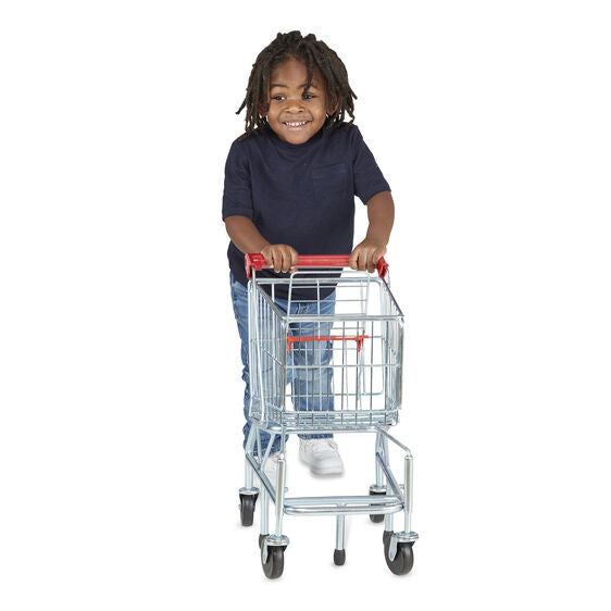 Boy Pushing Shopping Cart