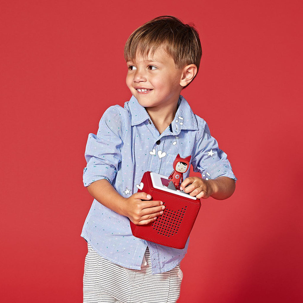 Child Holding Toniebox Starter Set Red