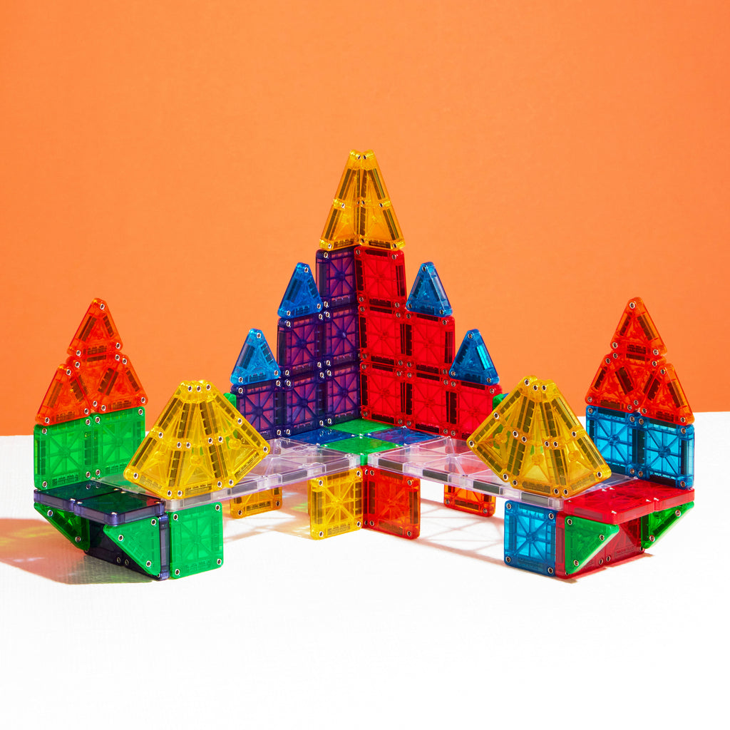 Assembled microMAGS Magna-Tiles 70 Piece DLX Set