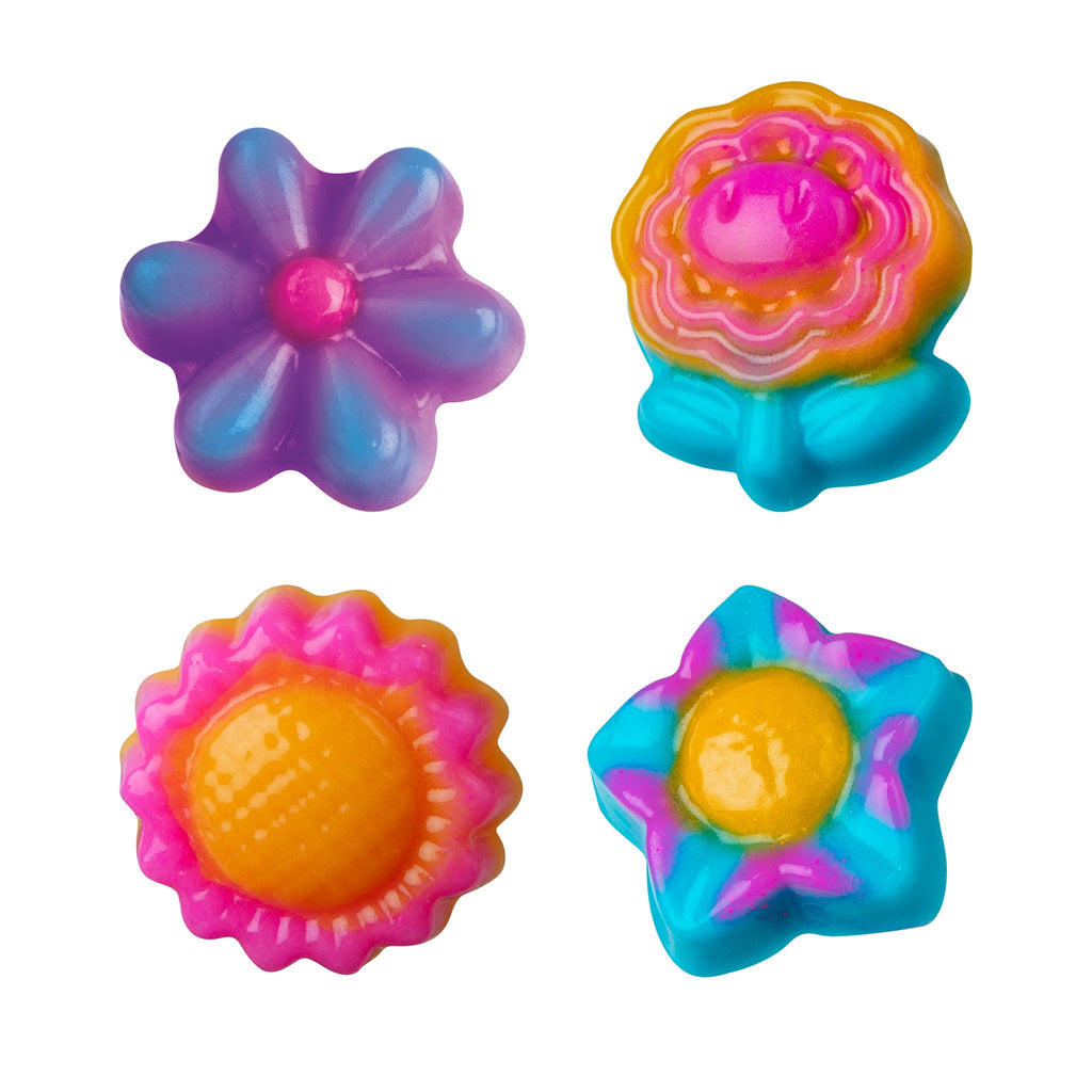 Assorted colorful flower squishies