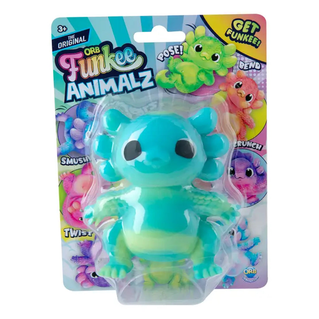 Teal Funkee Axolotl Mega in packaging