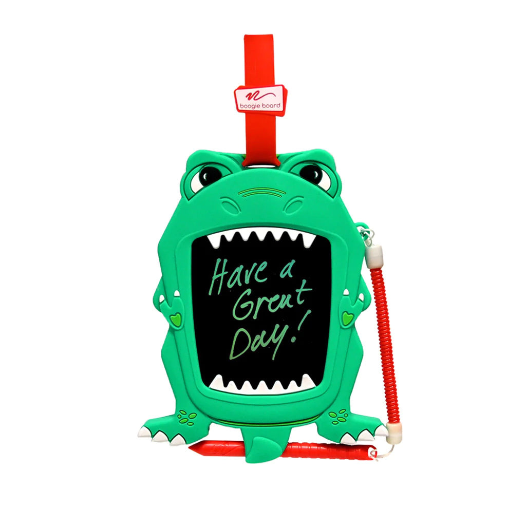Front of Dino Sketch Pal with "Have a Great Day!" written on it