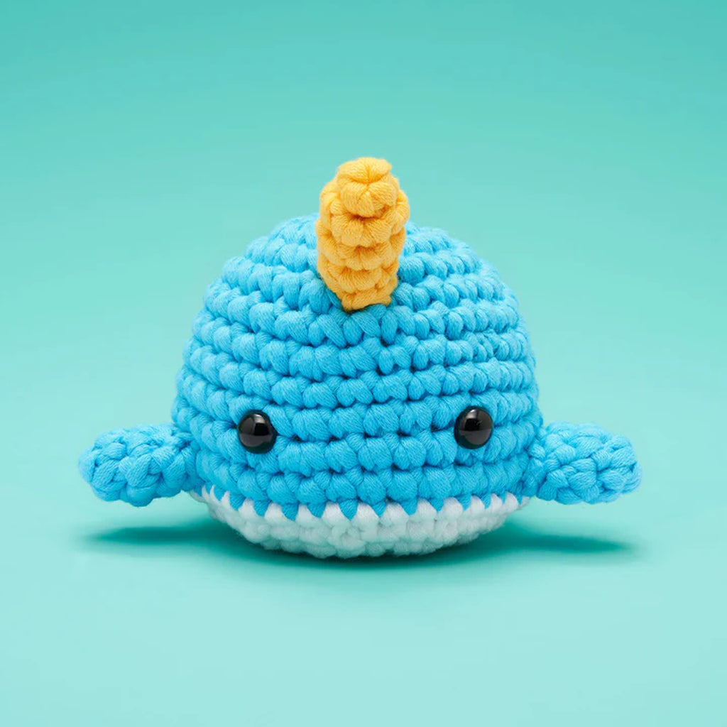 Completed Crochet Bjorn Narwhal 