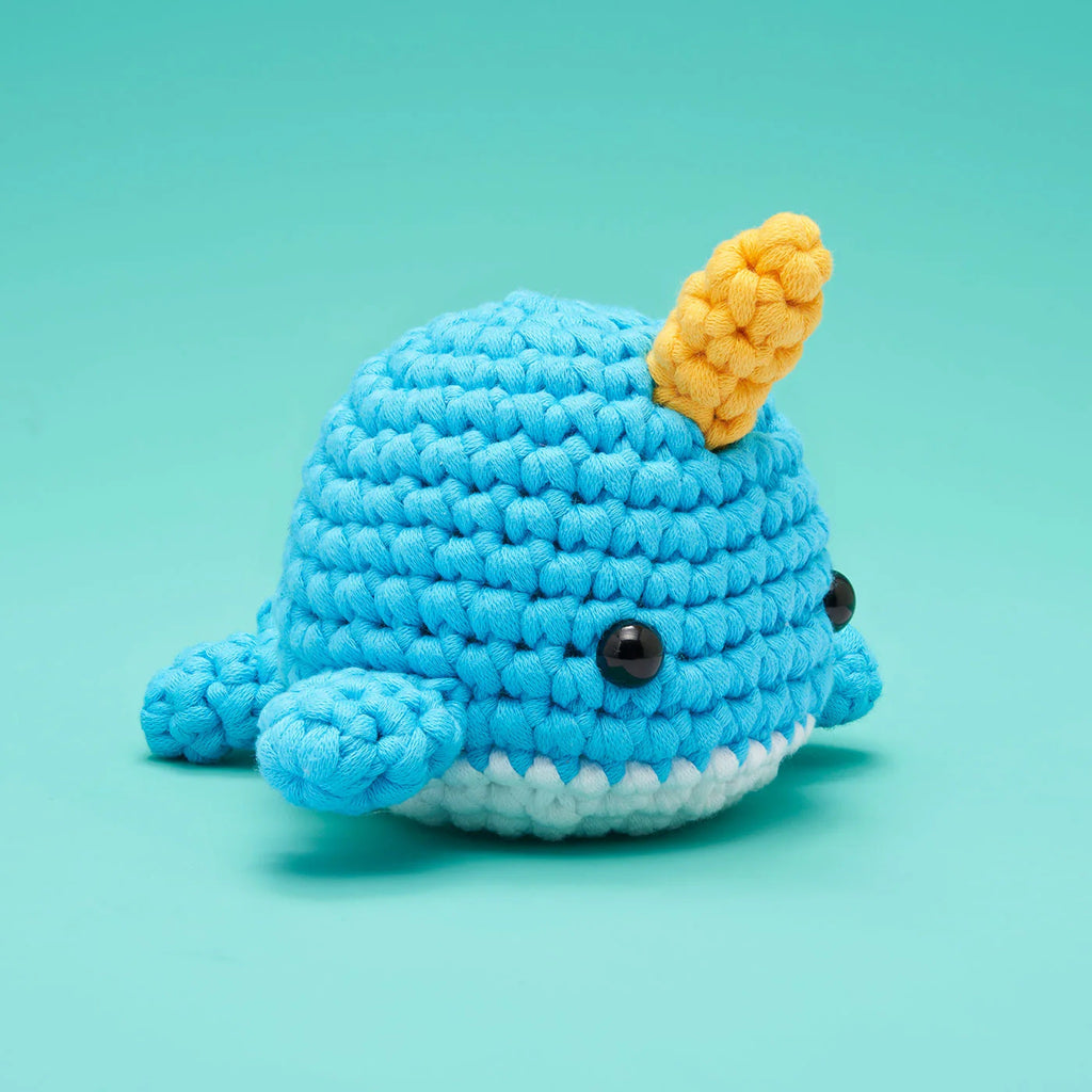 Completed Crochet Bjorn Narwhal