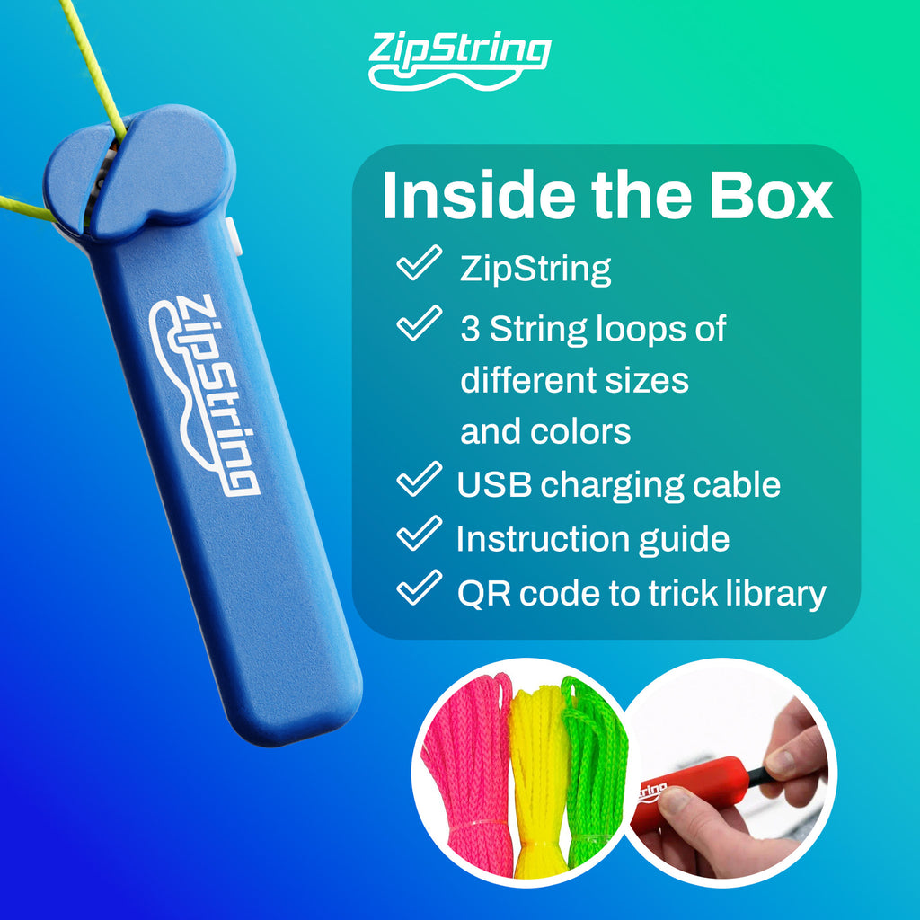 ZipString Bodacious Blue Inside the Box