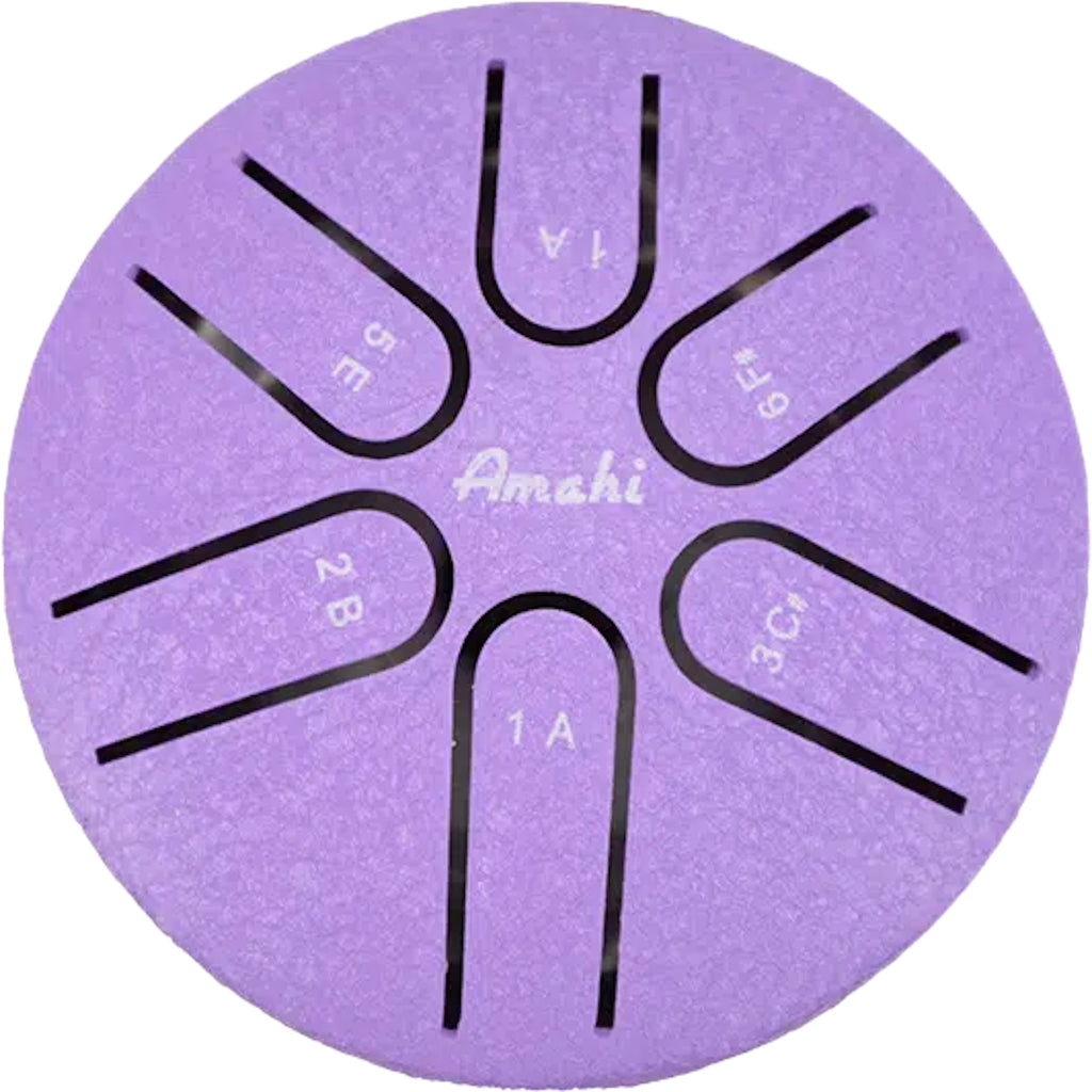 3" Steel Tongue Drum Purple out of packaging