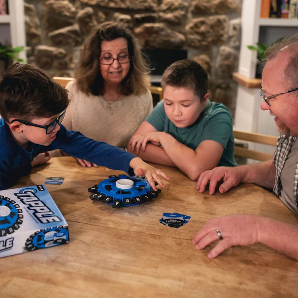 Family playing Tapple