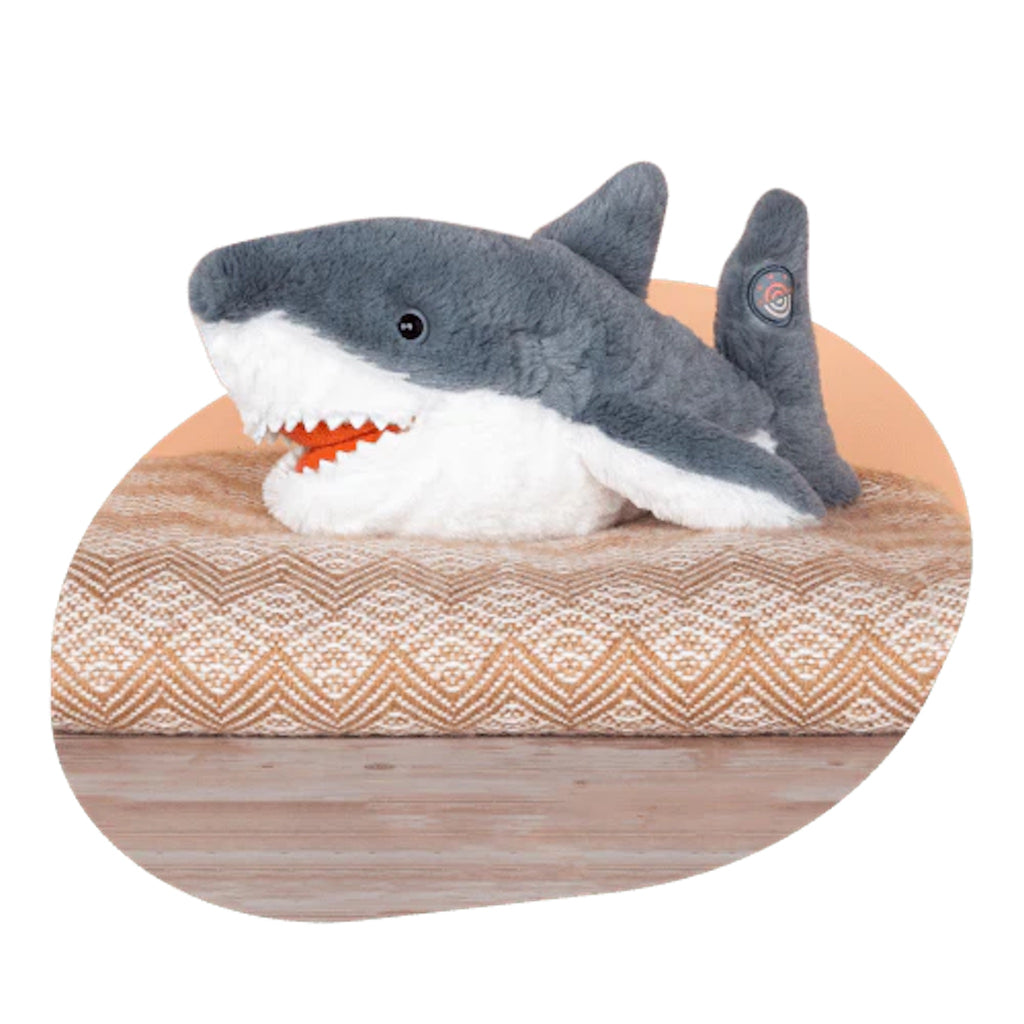 Voyage Great White Shark Plush On Patterned Mat