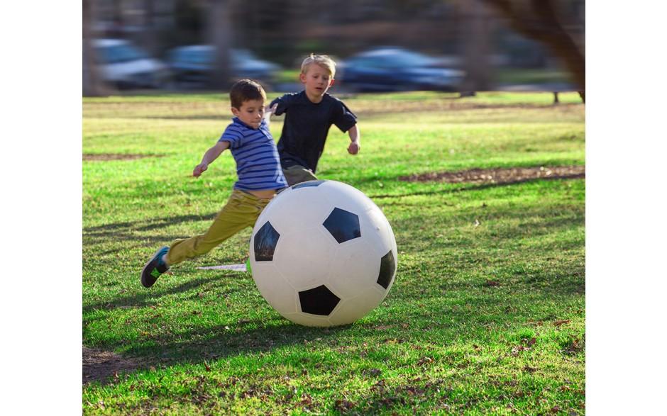 Children kicking Jumbo Soccer Bounce Ball
