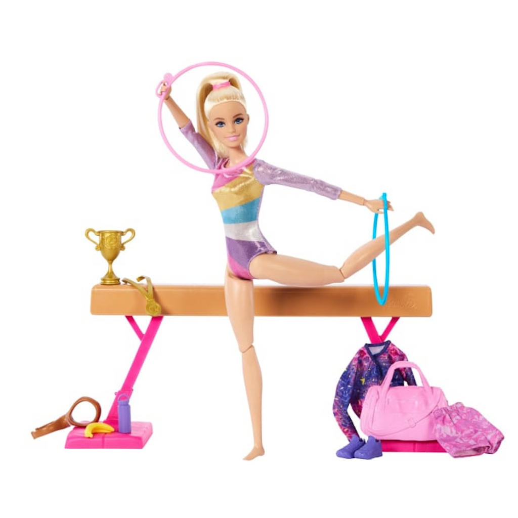 Barbie Gymnastics Playset out of packaging