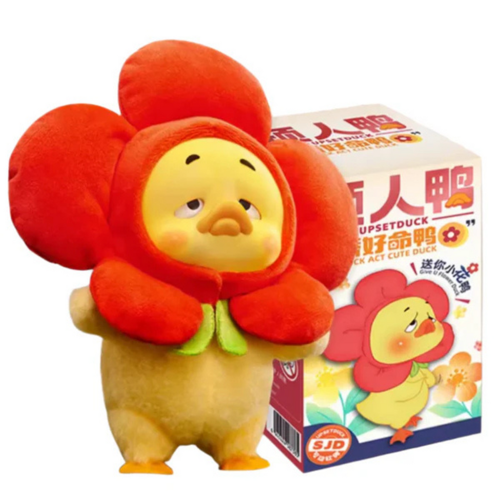 Plush toy with a box in the background