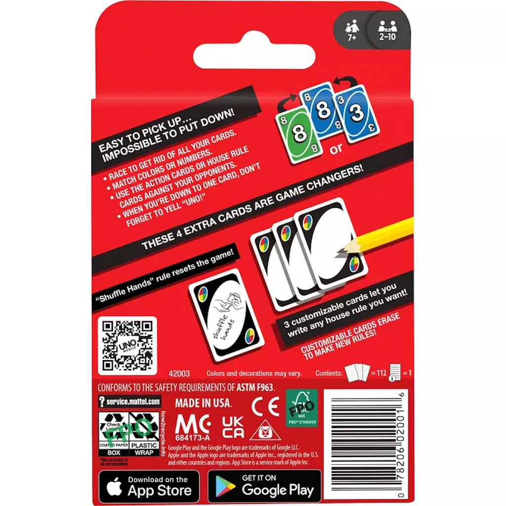 Card game packaging with white background and colorful cards