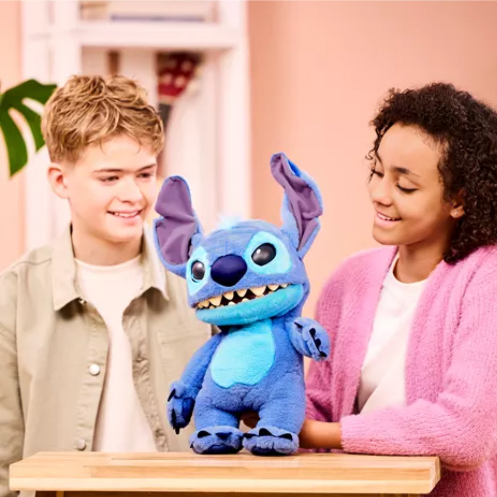 Children playing with Real FX Stitch Puppet