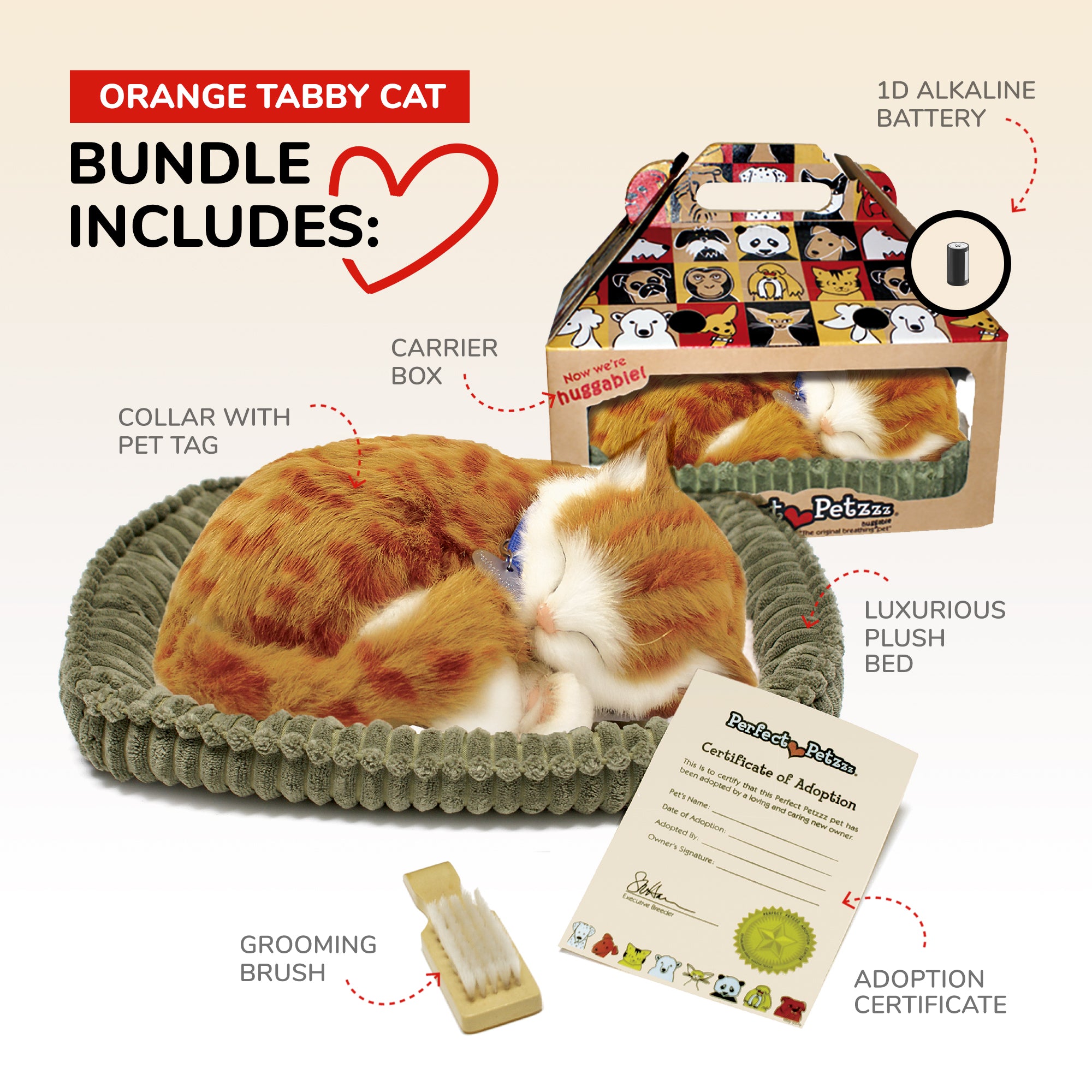 Perfect Pet Orange Tabby Cat | Wonder Works Toys