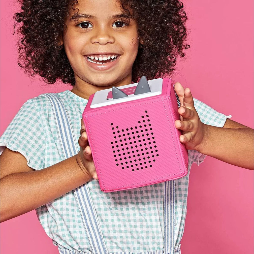 Girl Holding Toniebox Starter Set Pink