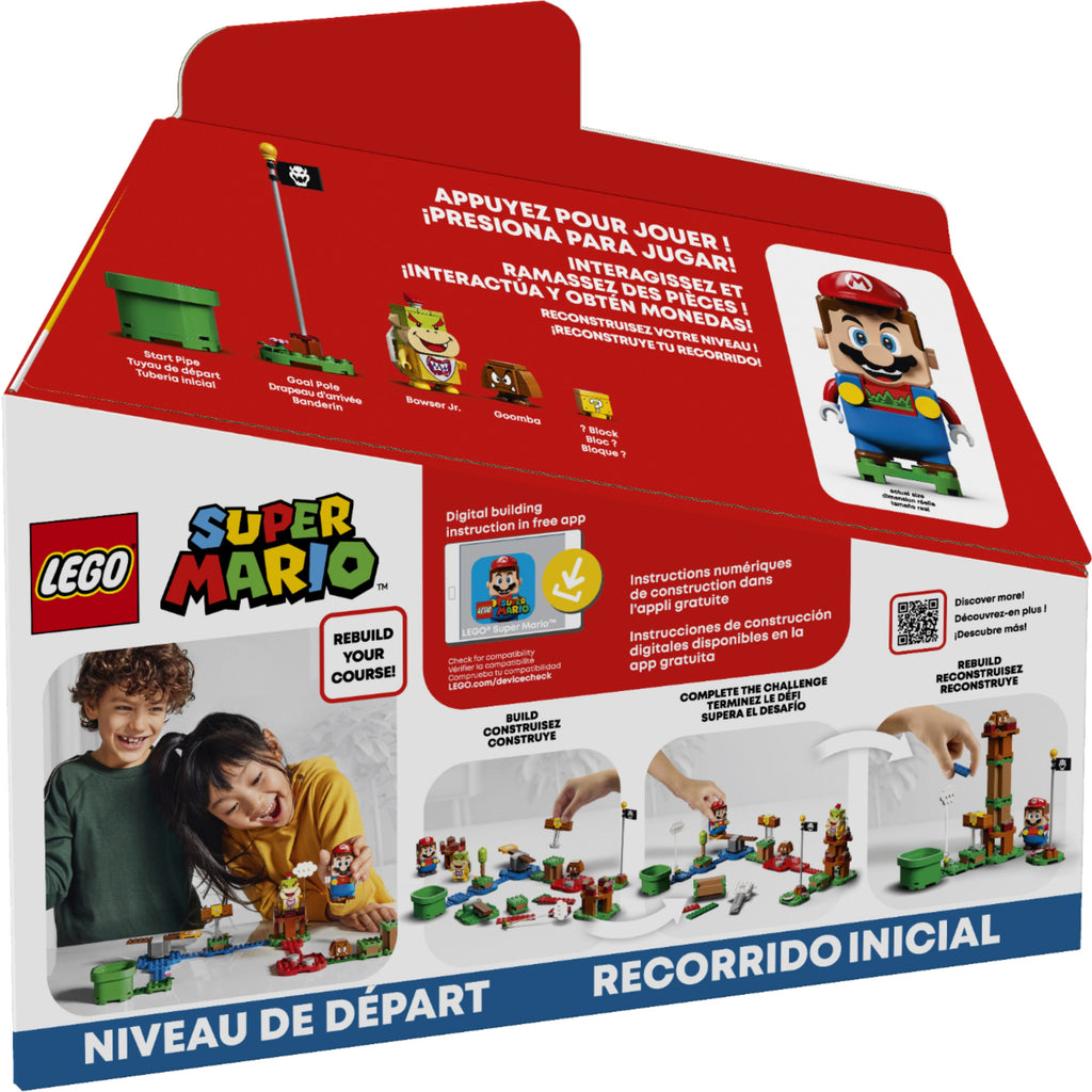 LEGO Super Mario Adventures with Mario Starter Set Back Of Box