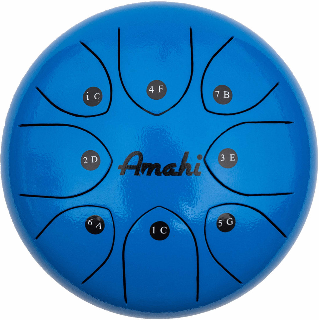 Blue 8" Steel Tongue Drum