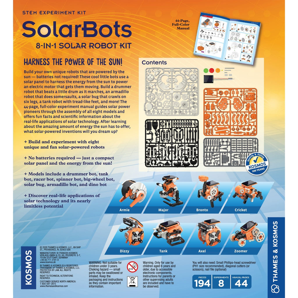 SolarBots: 8-in-1 Solar Robot Kit