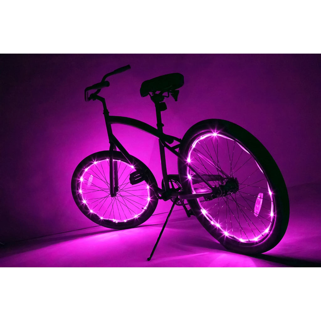 Wheel Brightz - Pink On Bike