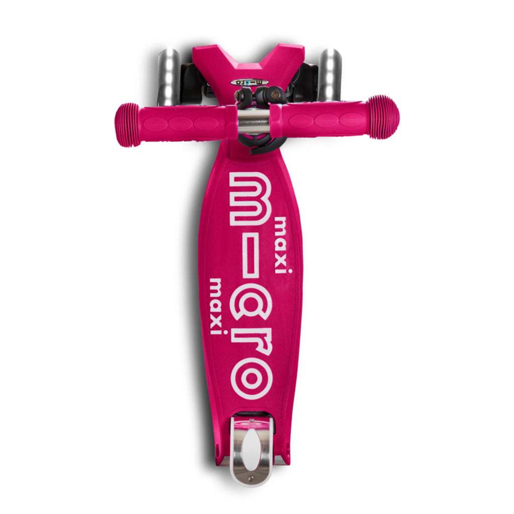 Pink Maxi Deluxe LED Scooter Overhead View 