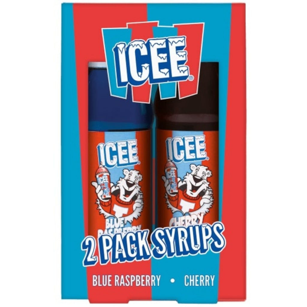 Icee Blue Raspberry and Cherry Syrup Gift Set with Blue Rasberry and Cherry Syrups