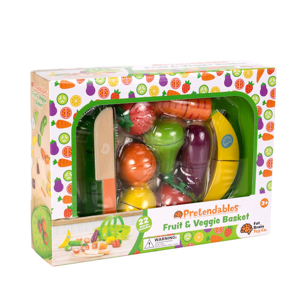 Pretendables Fruit & Veggie Basket Set in box