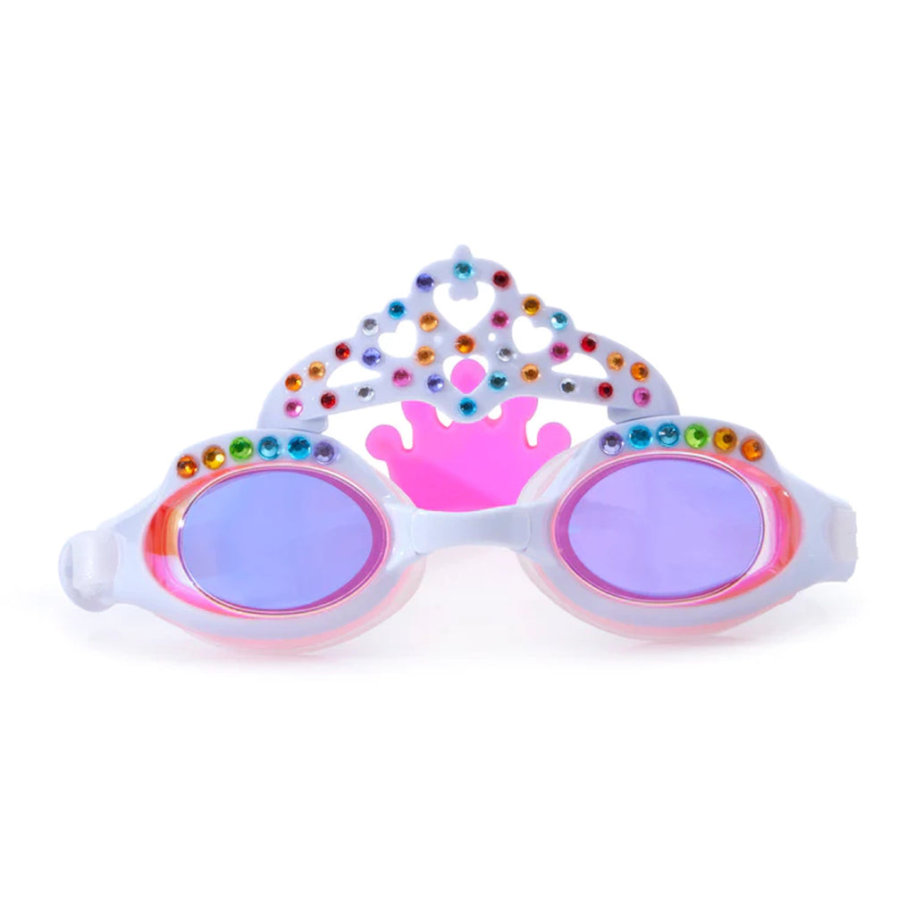 Front view of crown swim goggles