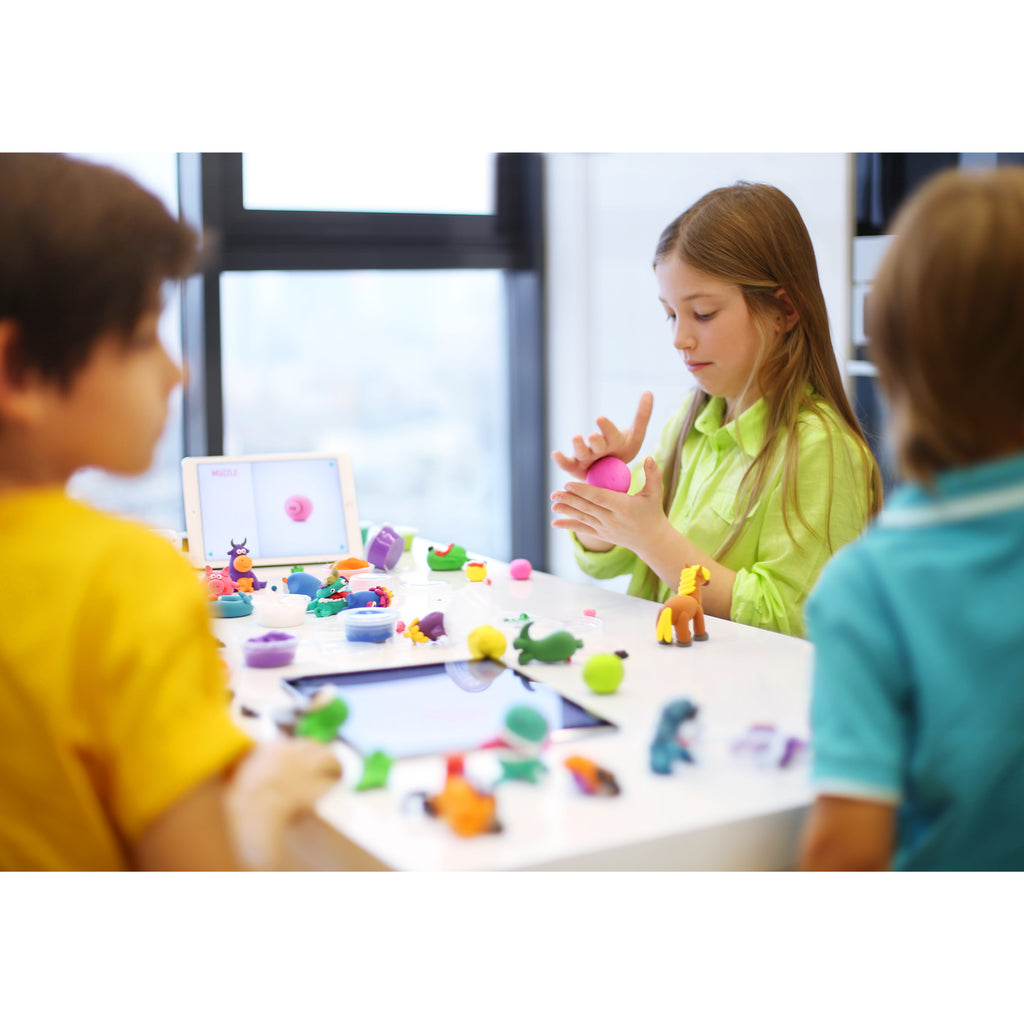 Girl Forming Clay Dino